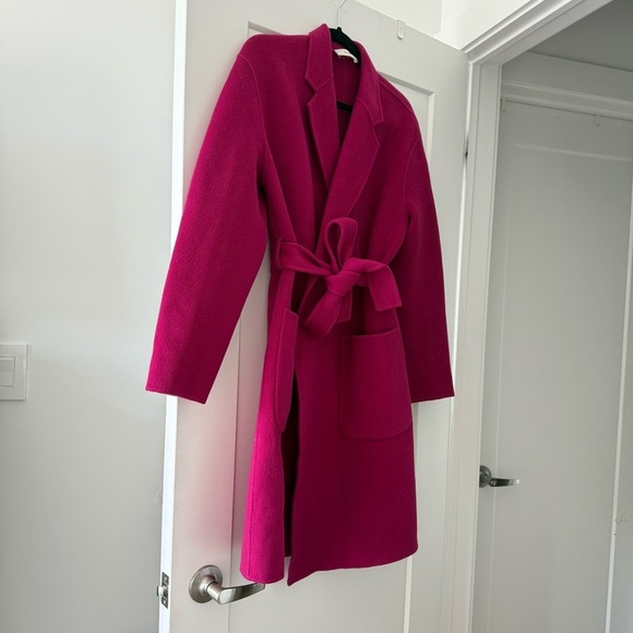 ALC raspberry pink wool Paige wrap coat - size Medium (M) - Picture 4 of 8
